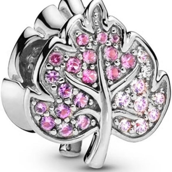 10 Pack Silver Beads Charms DIY Bracelet CZ Pendant Set for Women - Picture 3 of 7